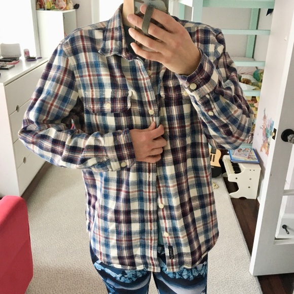 American Eagle Plaid Flannel Shirt 